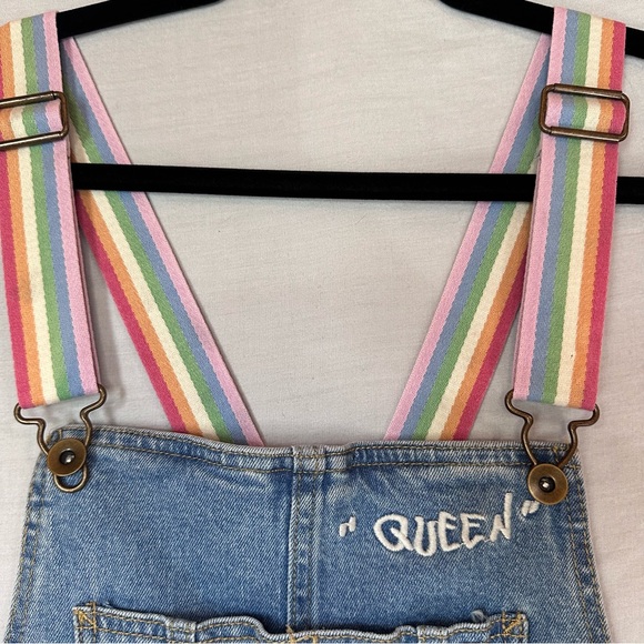NWT Target Pride Queen Rainbow Overalls M - Picture 6 of 8